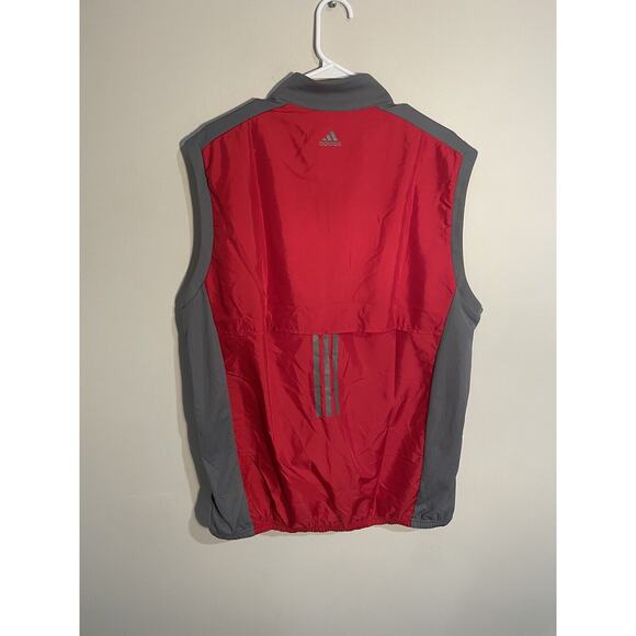 Lot of 2 Adidas Lightweight Golf Windbreaker Vests 1/4 Zip Mens Sz L Blue & Red - Picture 9 of 12